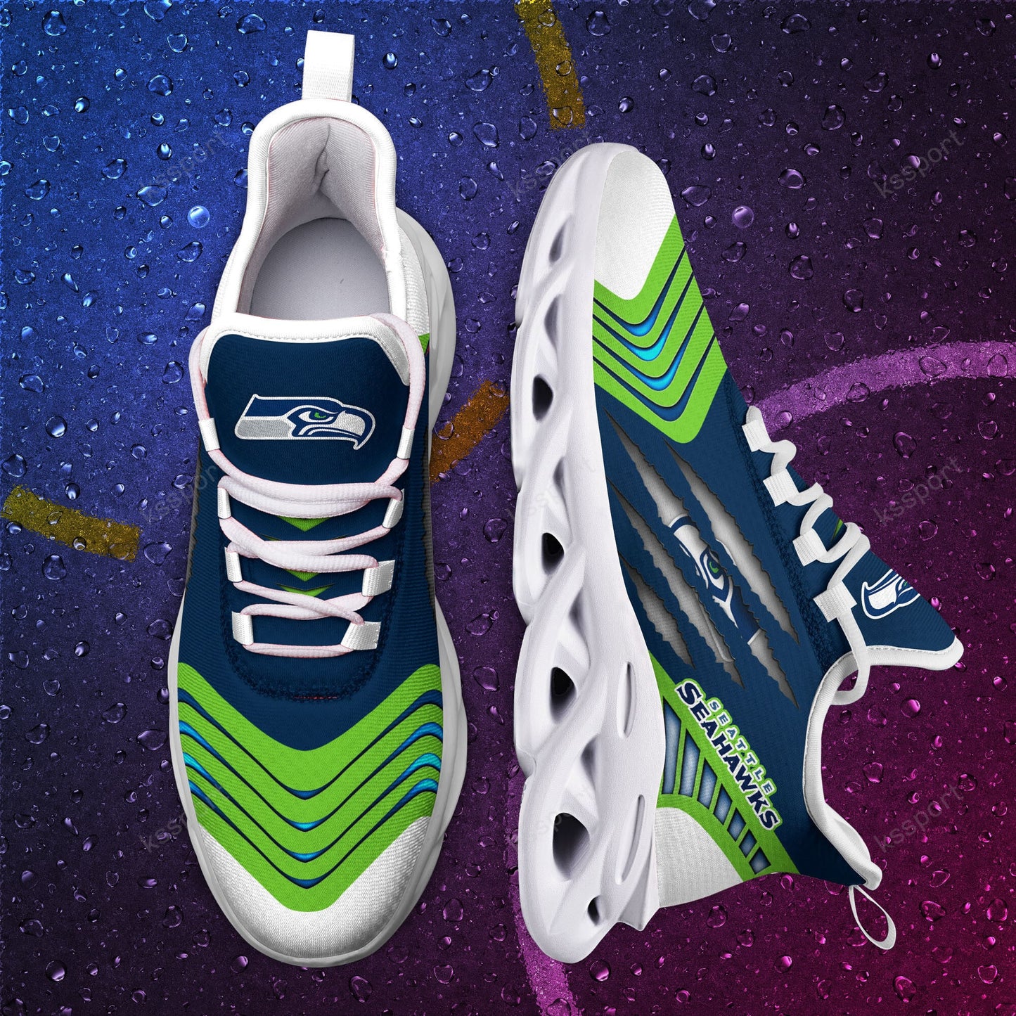 Seattle Seahawks Yezy Running Sneakers BB408