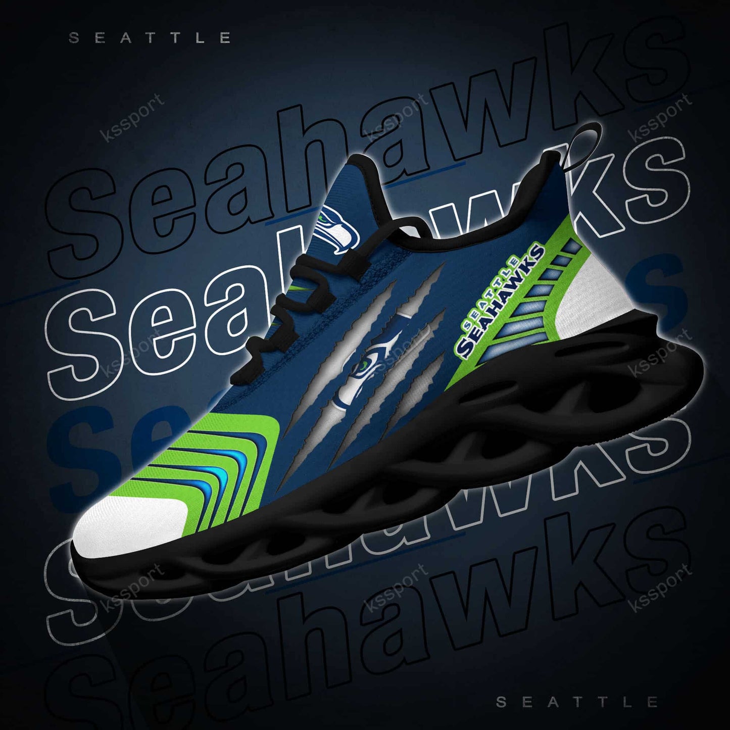 Seattle Seahawks Yezy Running Sneakers BB408