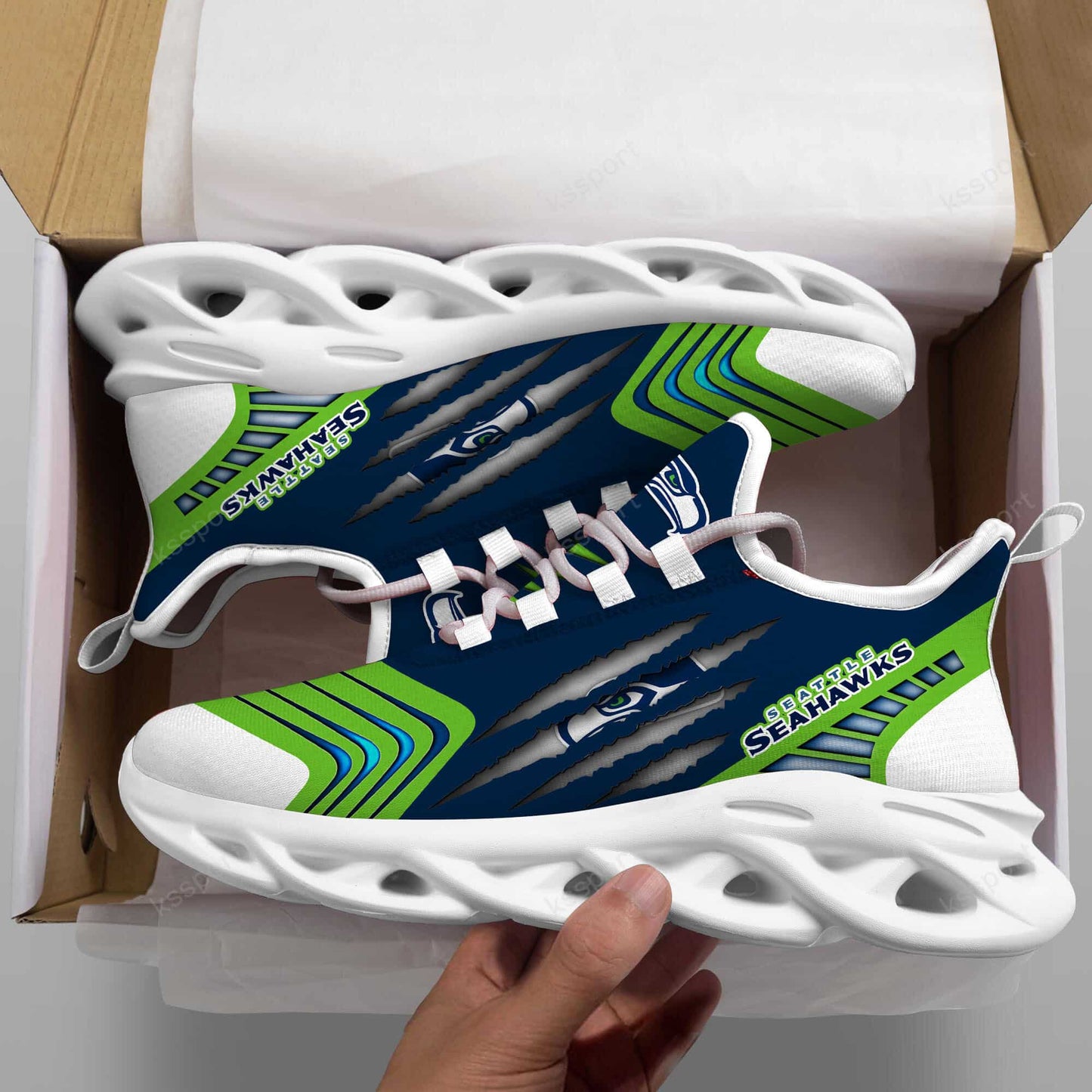 Seattle Seahawks Yezy Running Sneakers BB408