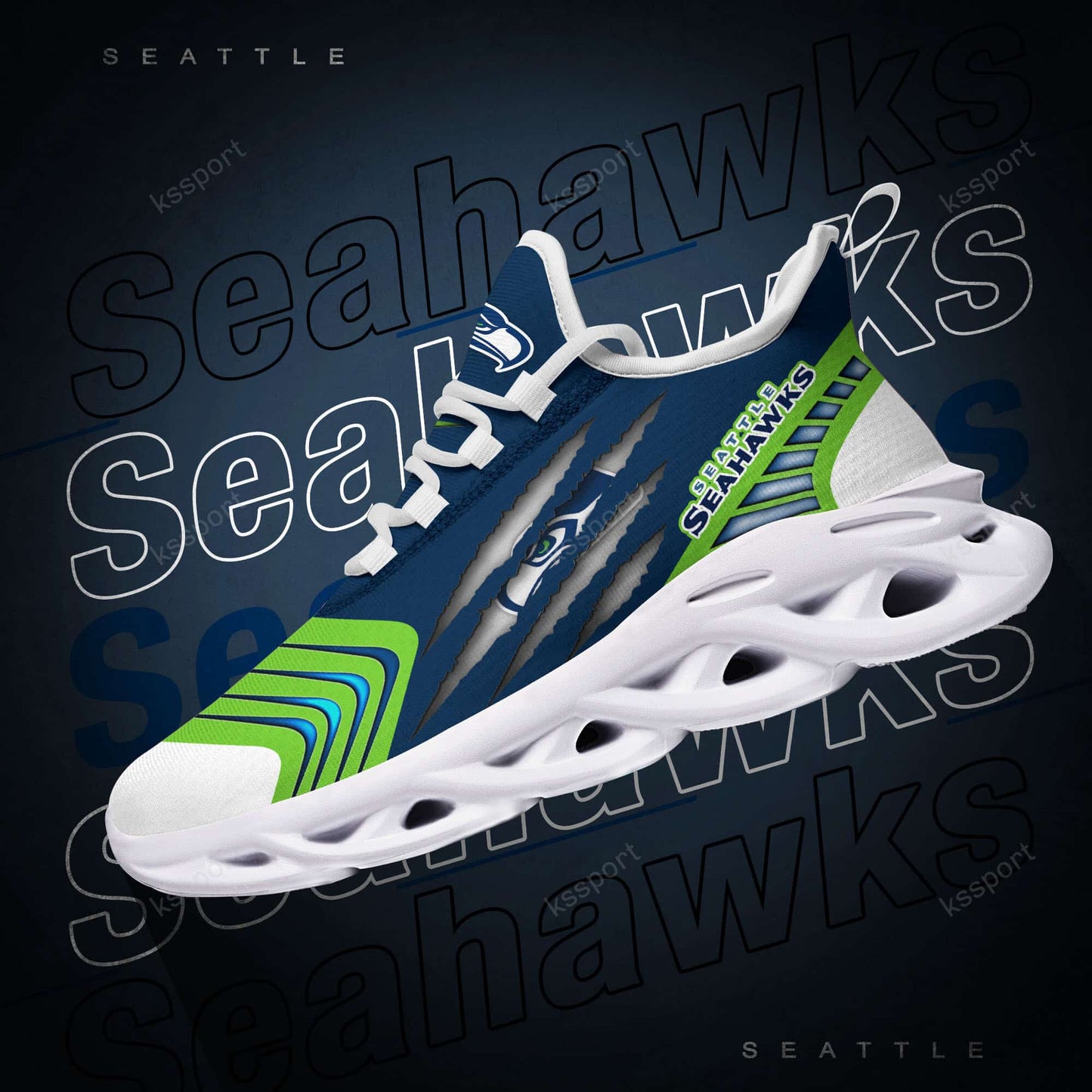 Seattle Seahawks Yezy Running Sneakers BB408