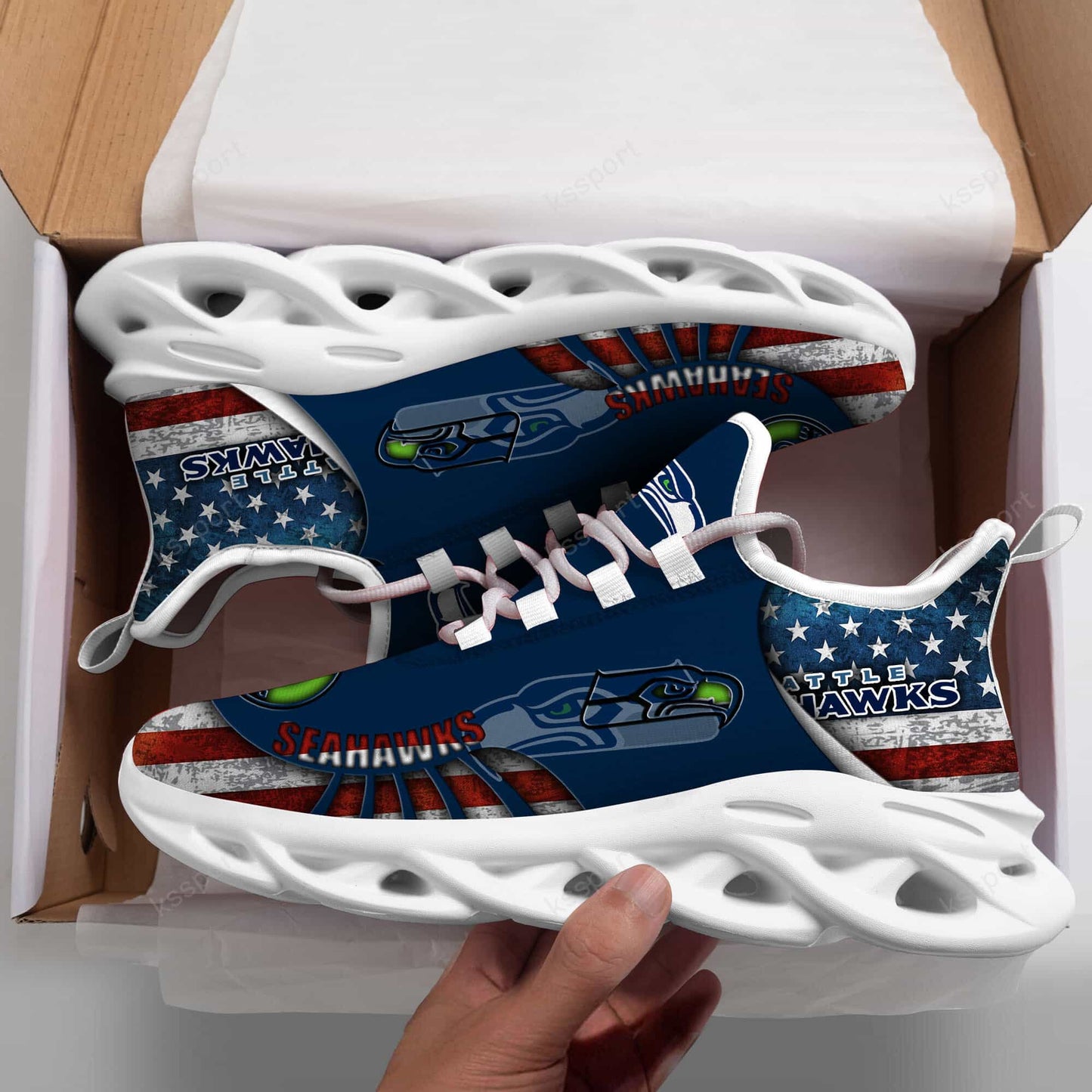 Seattle Seahawks Yezy Running Sneakers BG832