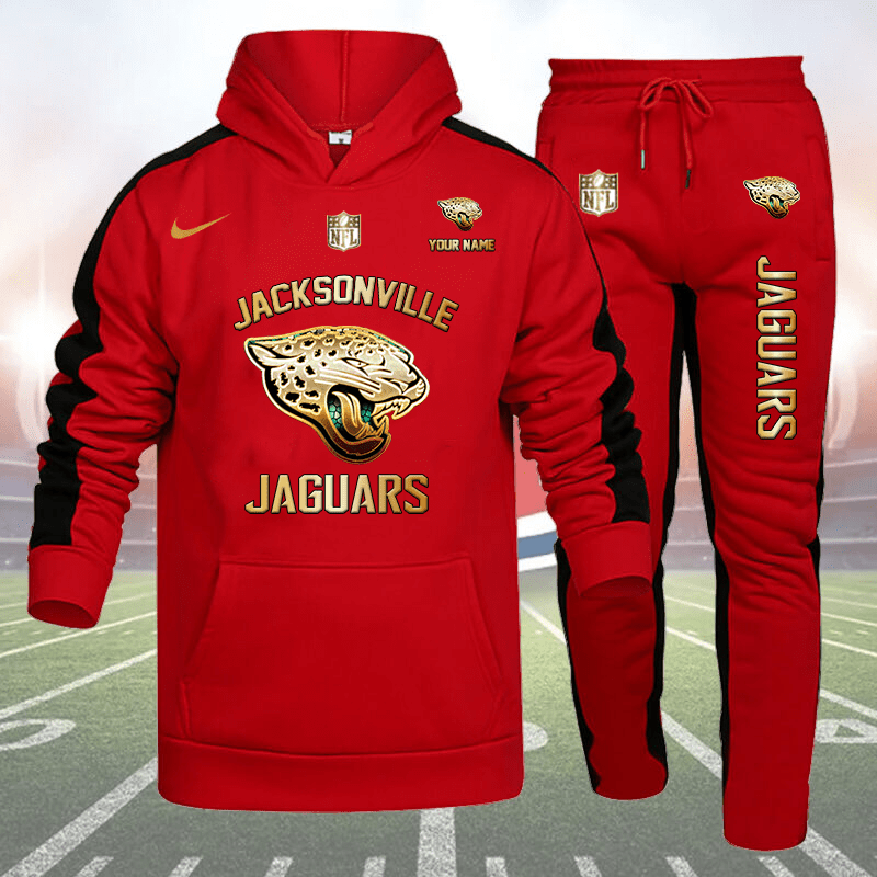 Jacksonville Jaguars Personalized Golden Logo Hoodie Set AZBTHS000015