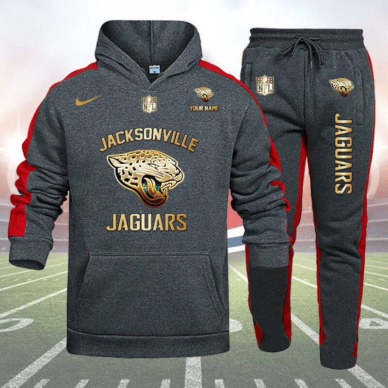 Jacksonville Jaguars Personalized Golden Logo Hoodie Set AZBTHS000015