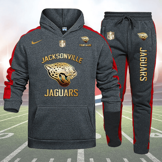 Jacksonville Jaguars Personalized Golden Logo Hoodie Set AZBTHS000015