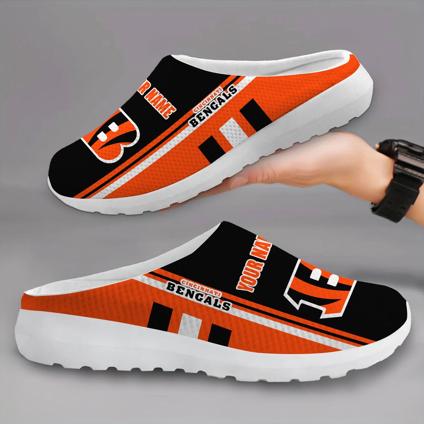 Cincinnati Bengals Slip-on Half Shoes AZBTSHS000009