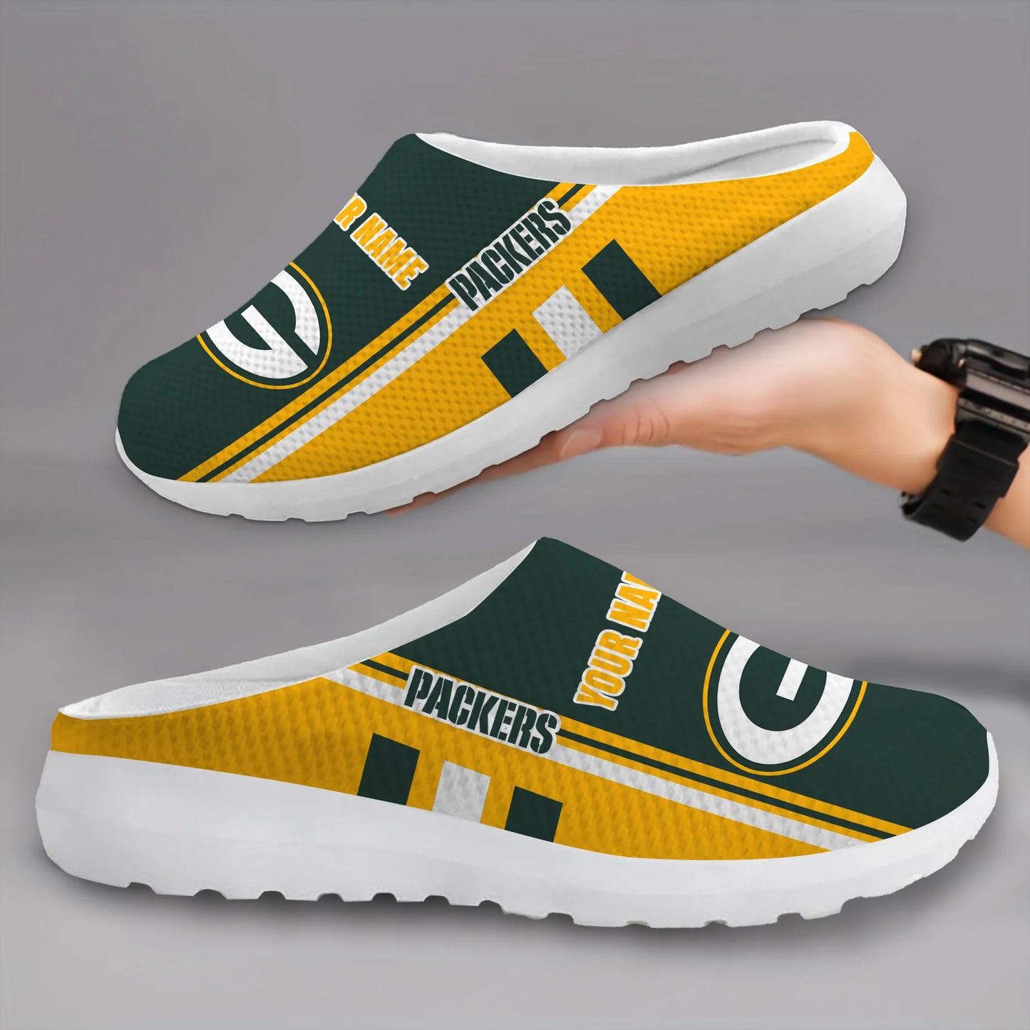 Green Bay Packers Slip-on Half Shoes AZBTSHS000013