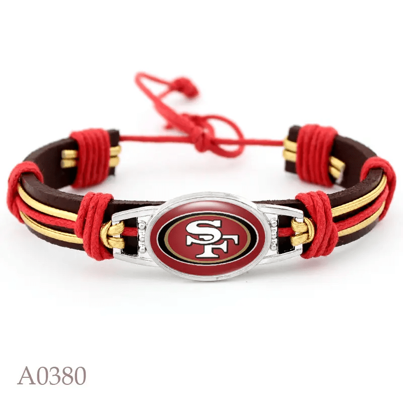 San Francisco 49ers Leather Bracelets