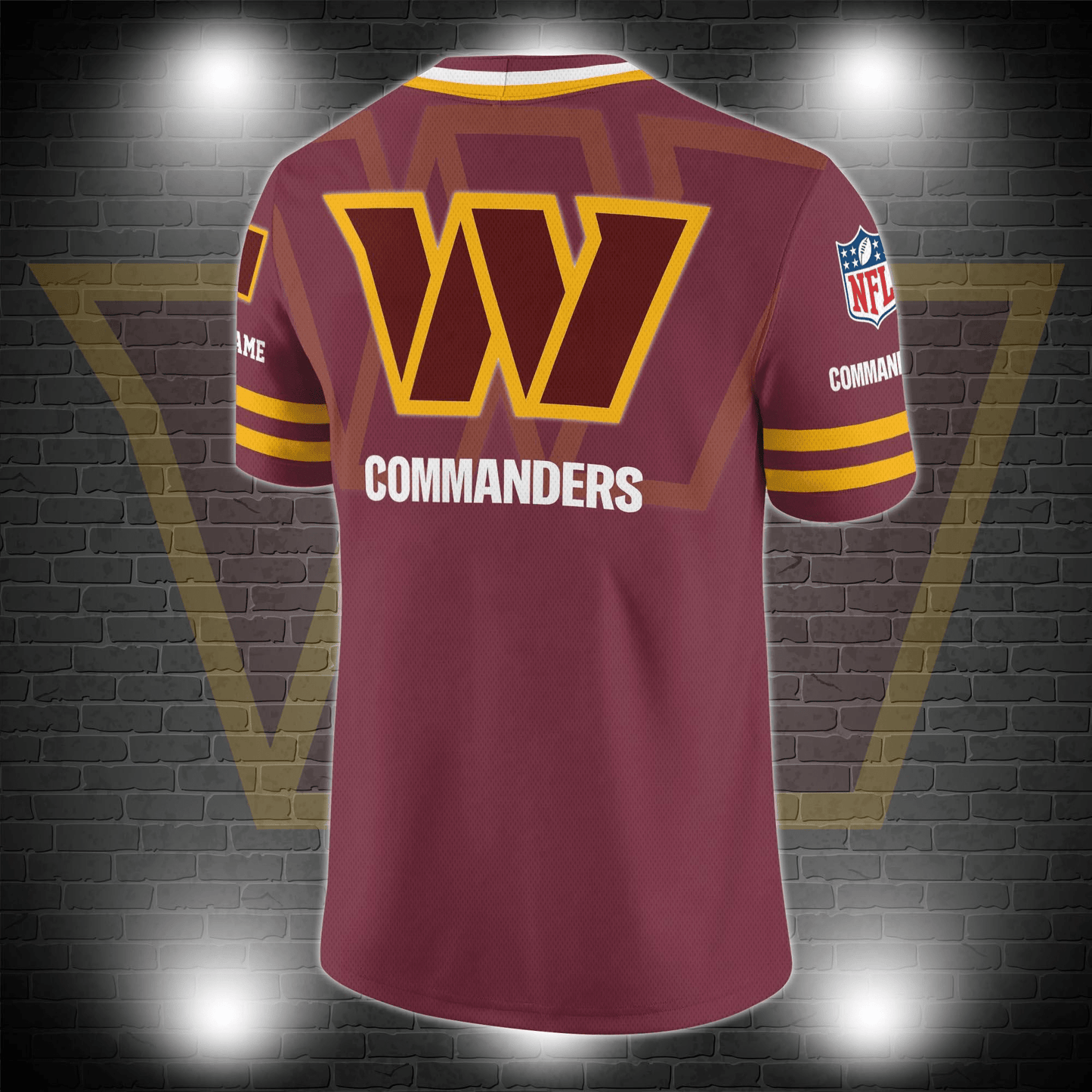 Washington Commanders Personalized V-neck Football Jersey Sport Gifts For Fan AZCVFJ003