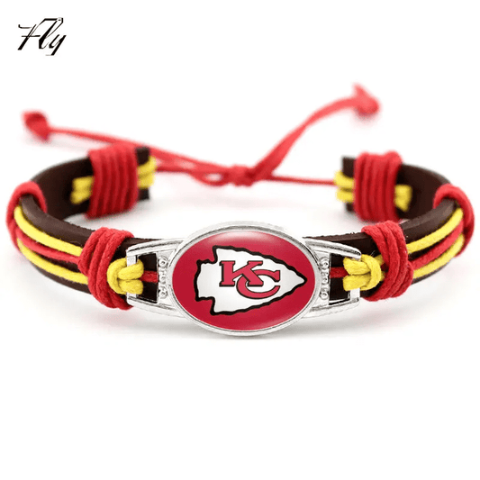 Kansas City Chiefs Leather Bracelets