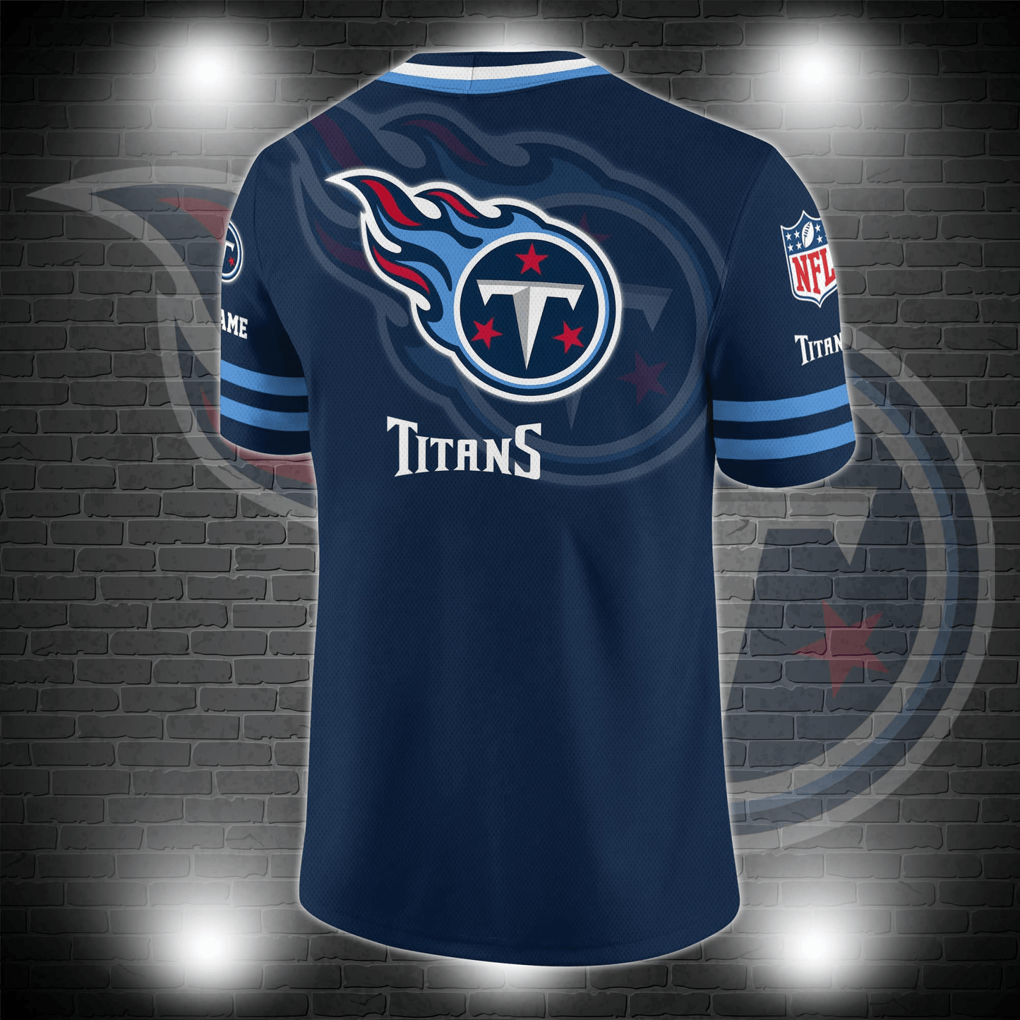 Tennessee Titans Personalized V-neck Football Jersey Sport Gifts For Fan AZCVFJ004