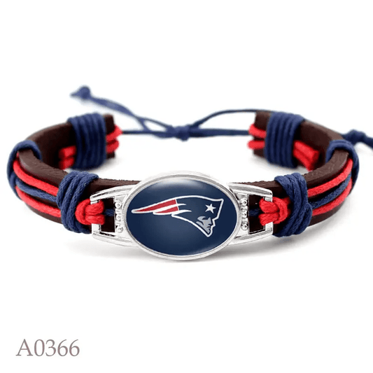 New England Patriots Leather Bracelets