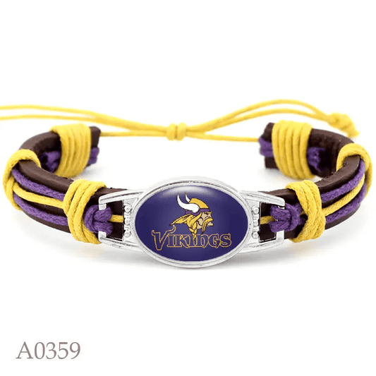 Minnesota Vikings Leather Bracelets
