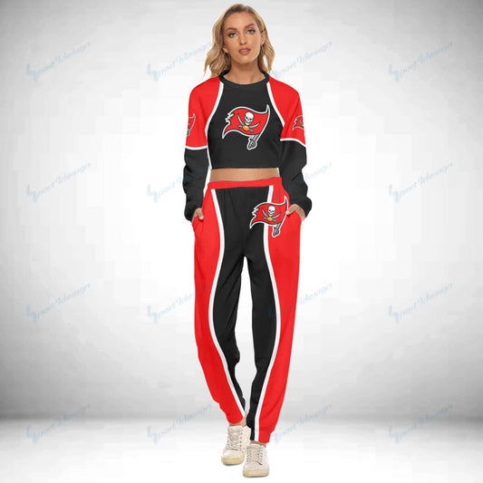 Tampa Bay Buccaneers Crop Sweatshirt Suit 37