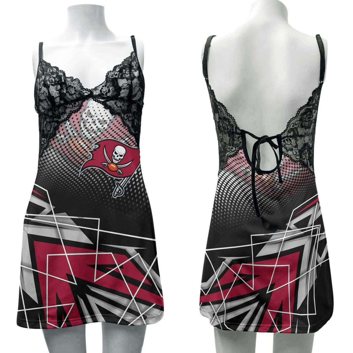 Tampa Bay Buccaneers Lace Back Strap Slip Dress 108-1
