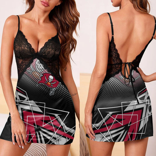 Tampa Bay Buccaneers Lace Back Strap Slip Dress 108-1