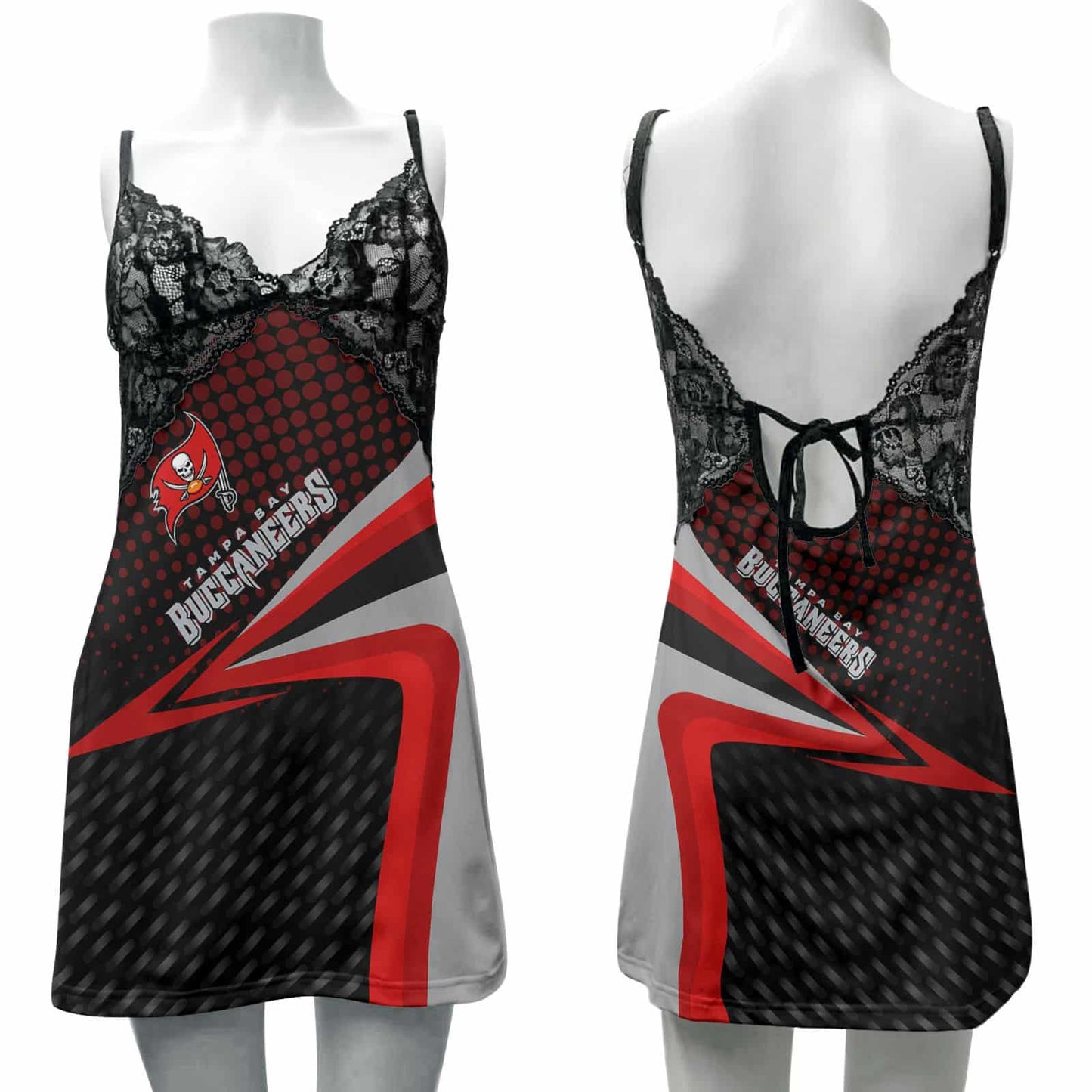 Tampa Bay Buccaneers Lace Back Strap Slip Dress 270