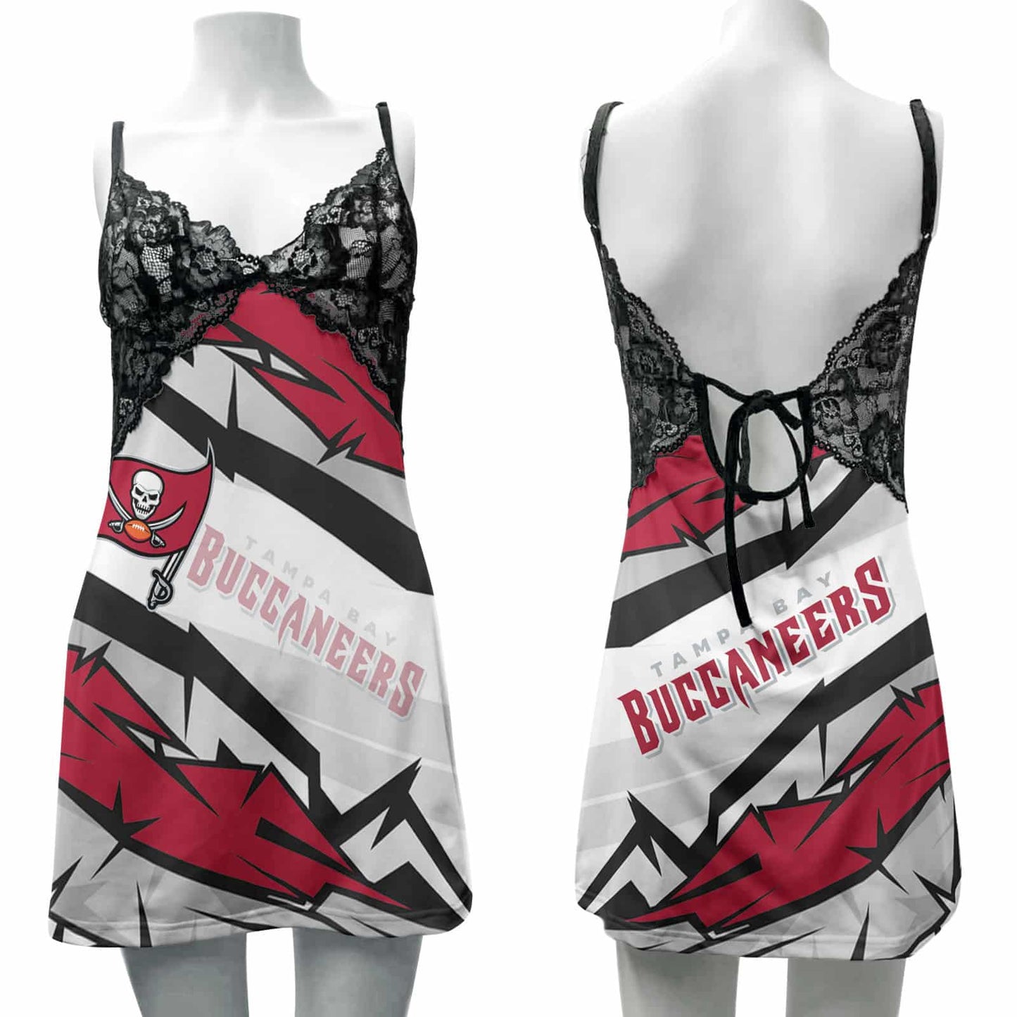 Tampa Bay Buccaneers Lace Back Strap Slip Dress 477