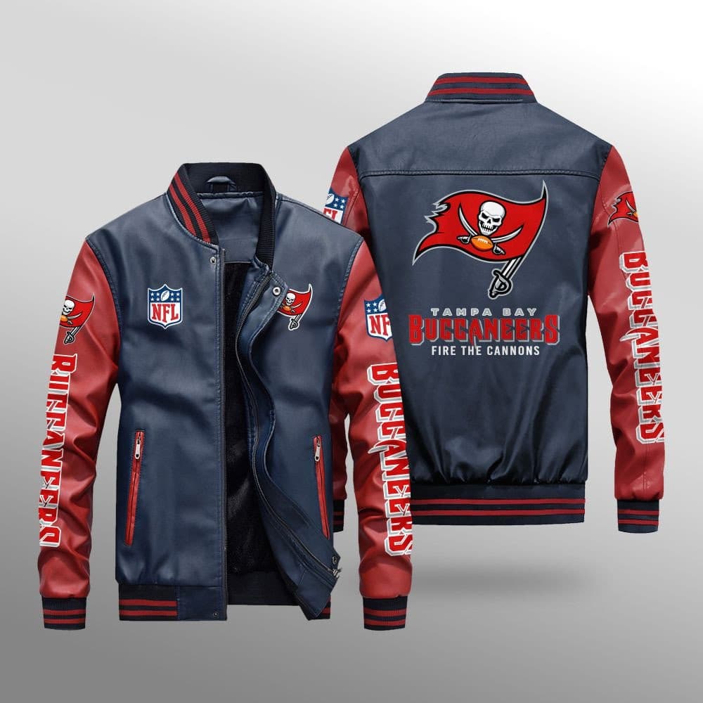 Tampa Bay Buccaneers Leather Bomber Jacket BG11
