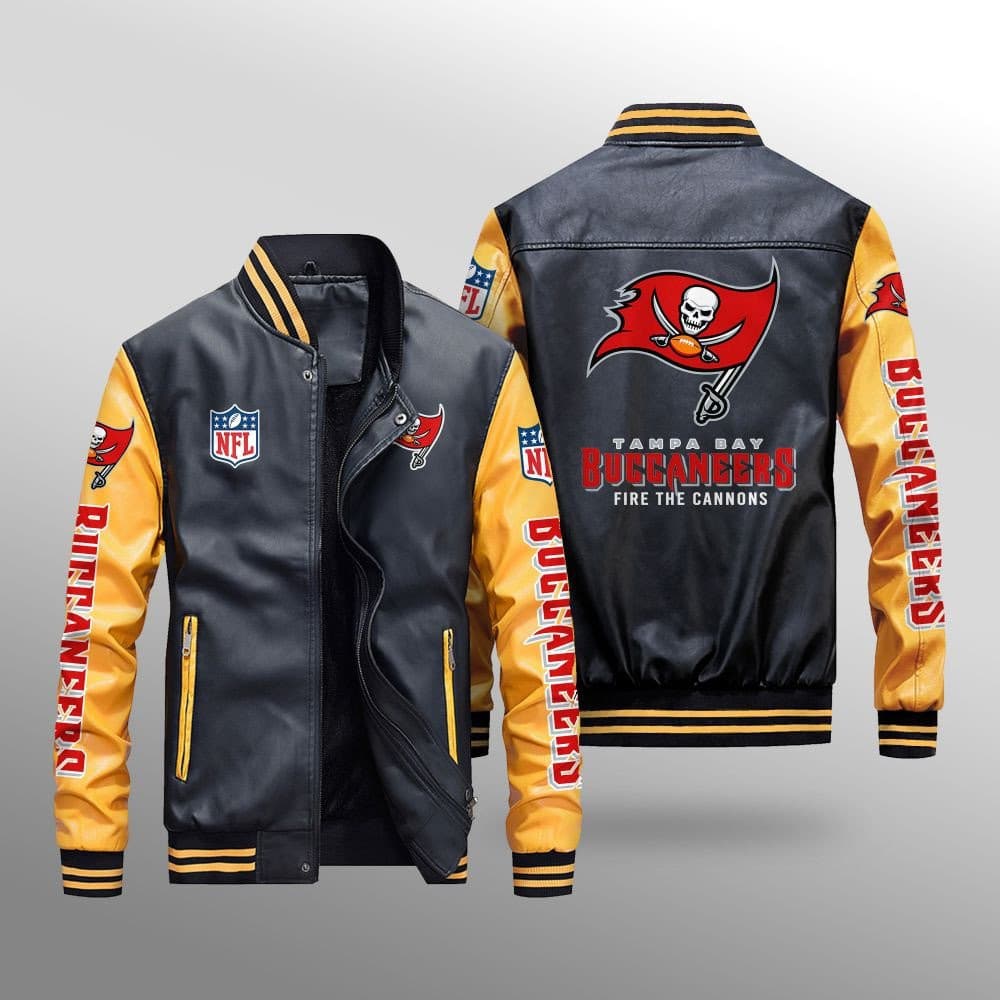 Tampa Bay Buccaneers Leather Bomber Jacket BG11