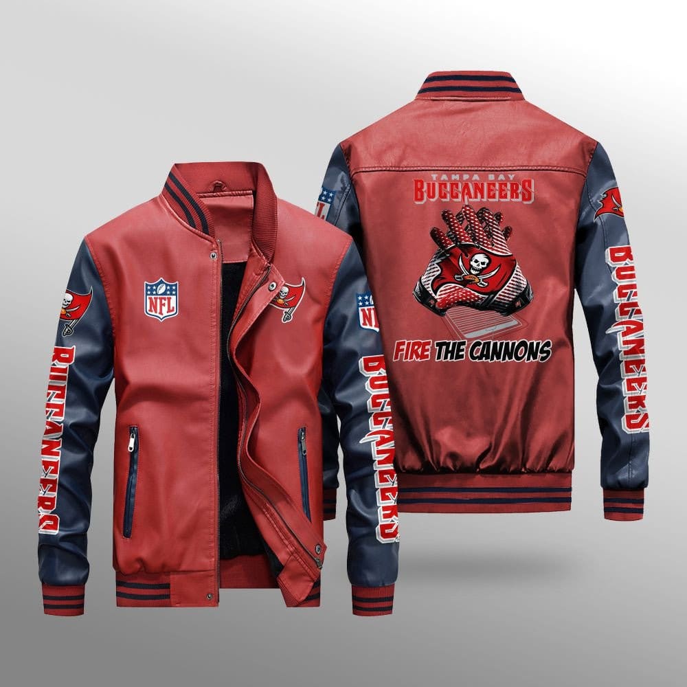 Tampa Bay Buccaneers Leather Bomber Jacket BG29