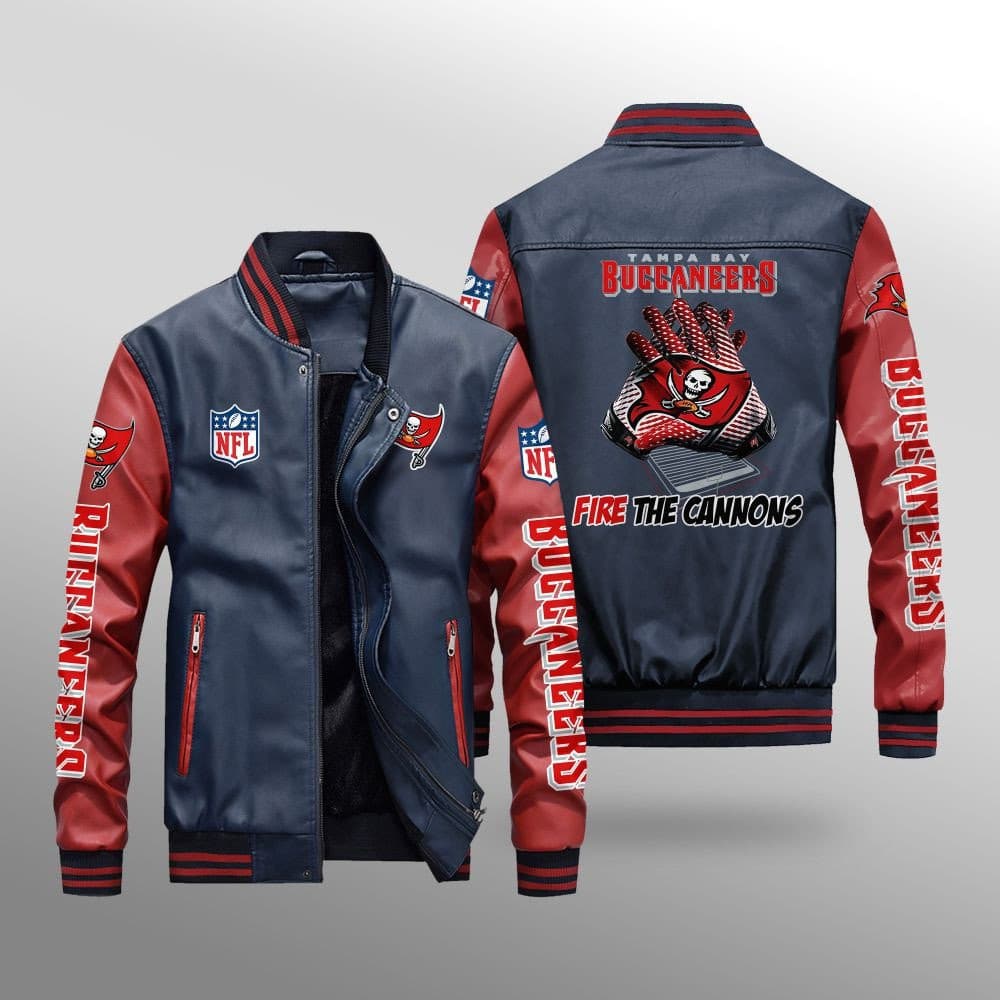 Tampa Bay Buccaneers Leather Bomber Jacket BG29