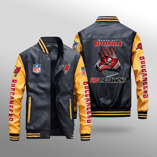 Tampa Bay Buccaneers Leather Bomber Jacket BG29