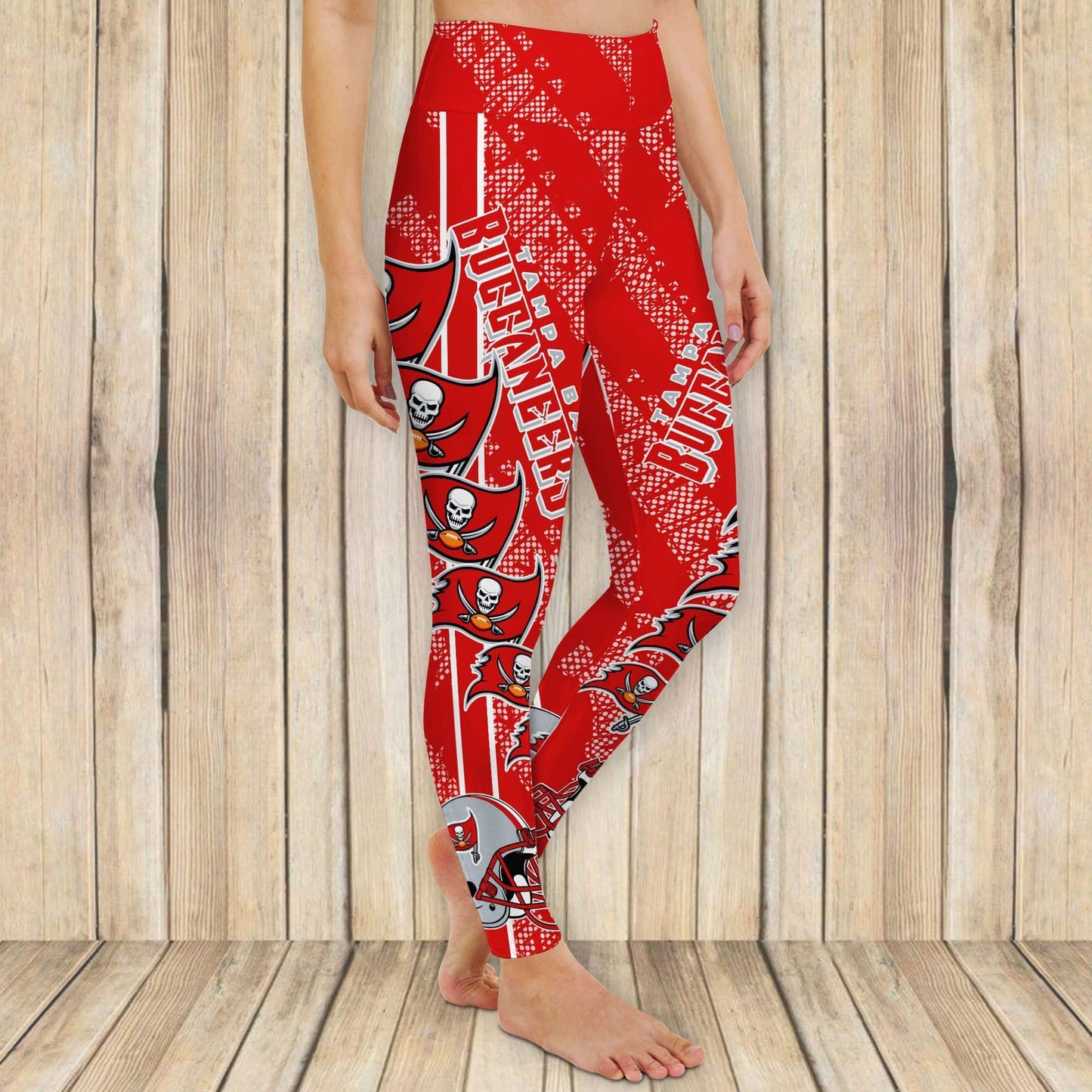 Tampa Bay Buccaneers Leggings And Criss Cross Tank Top BG28