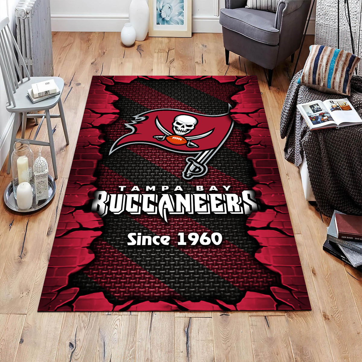 Tampa Bay Buccaneers Rectangle Rug BGRERUG151