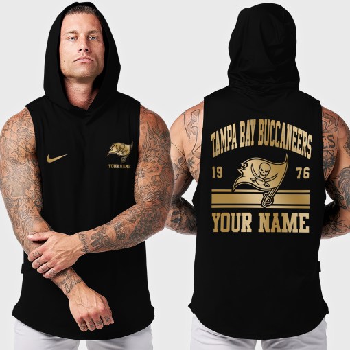 Tampa Bay Buccaneers Men Workout Hooded Tank Top AZMGSH062