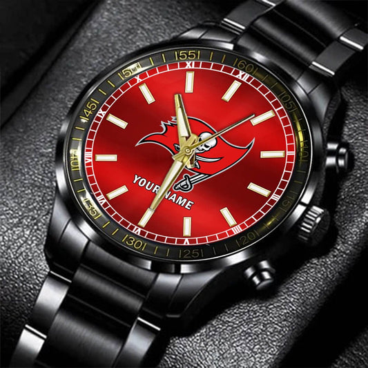 Tampa Bay Buccaneers Black Fashion Watch Gifts For Sport Fans AZWATCH053