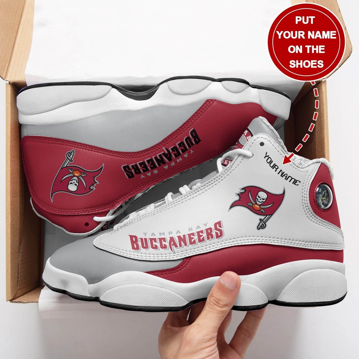 Tampa Bay Buccaneers Personalized Air JD13 Sneakers 0133
