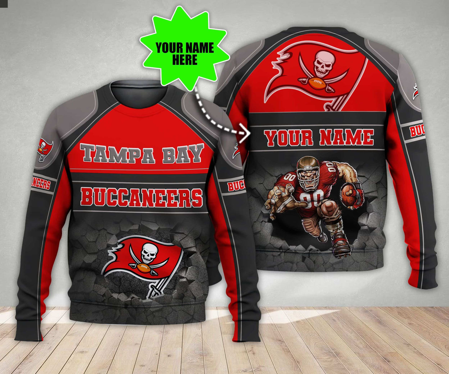 Tampa Bay Buccaneers Personalized All Over Printed 566