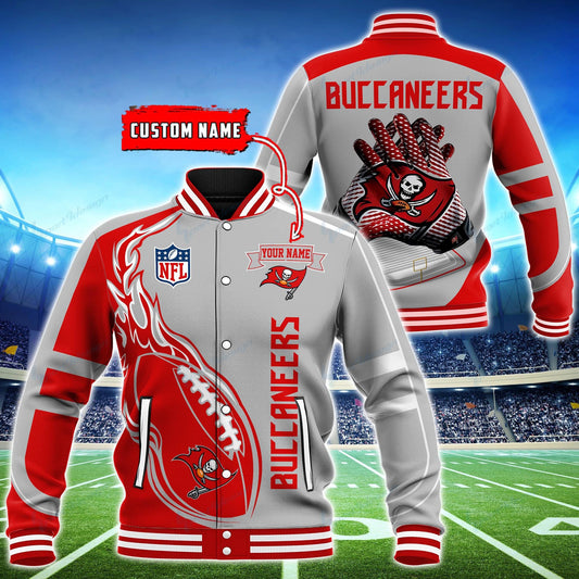 Tampa Bay Buccaneers Personalized Baseball Jacket BG30