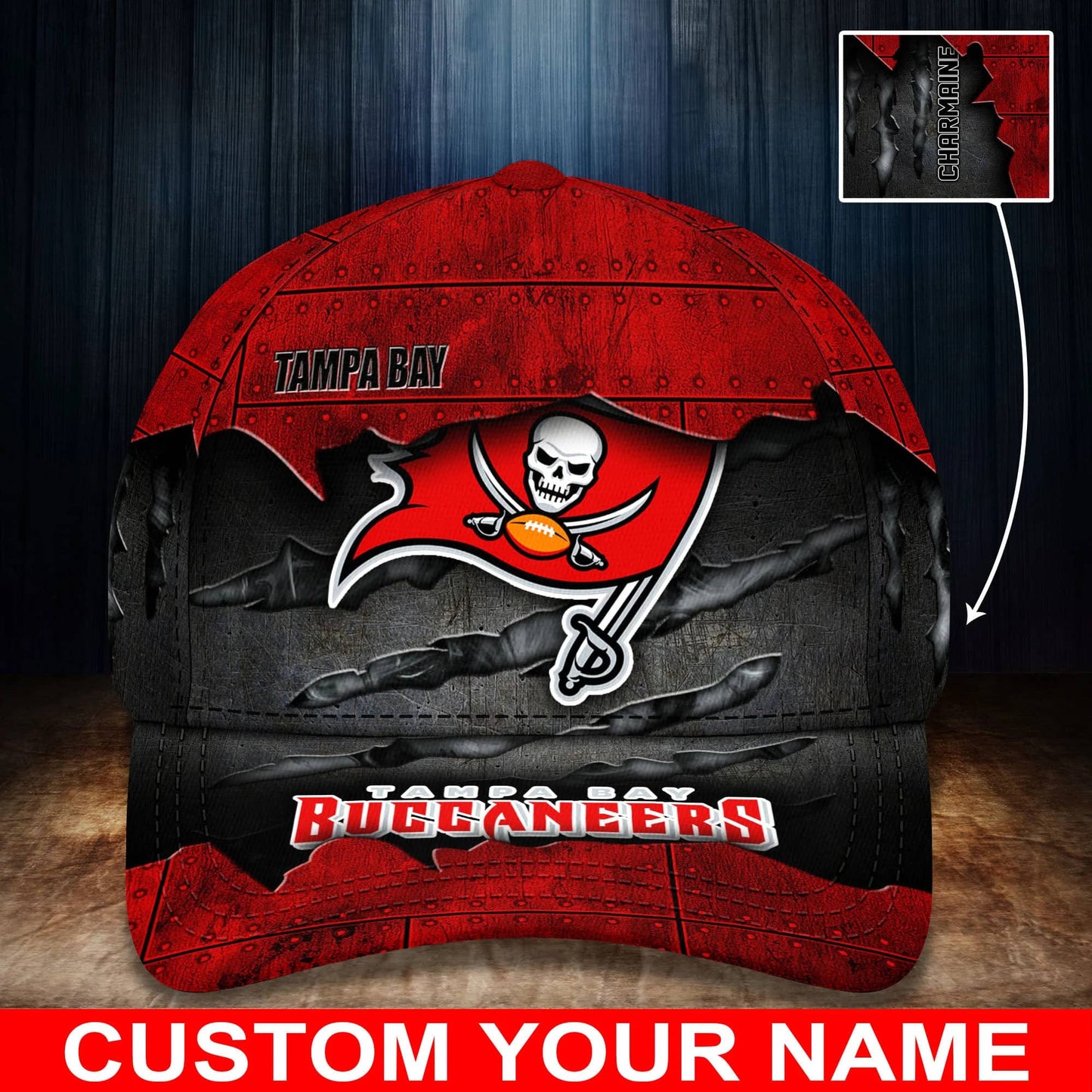 Tampa Bay Buccaneers Personalized Classic Cap BG319