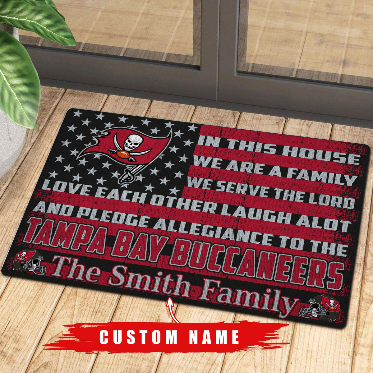 Tampa Bay Buccaneers Personalized Doormat BG313