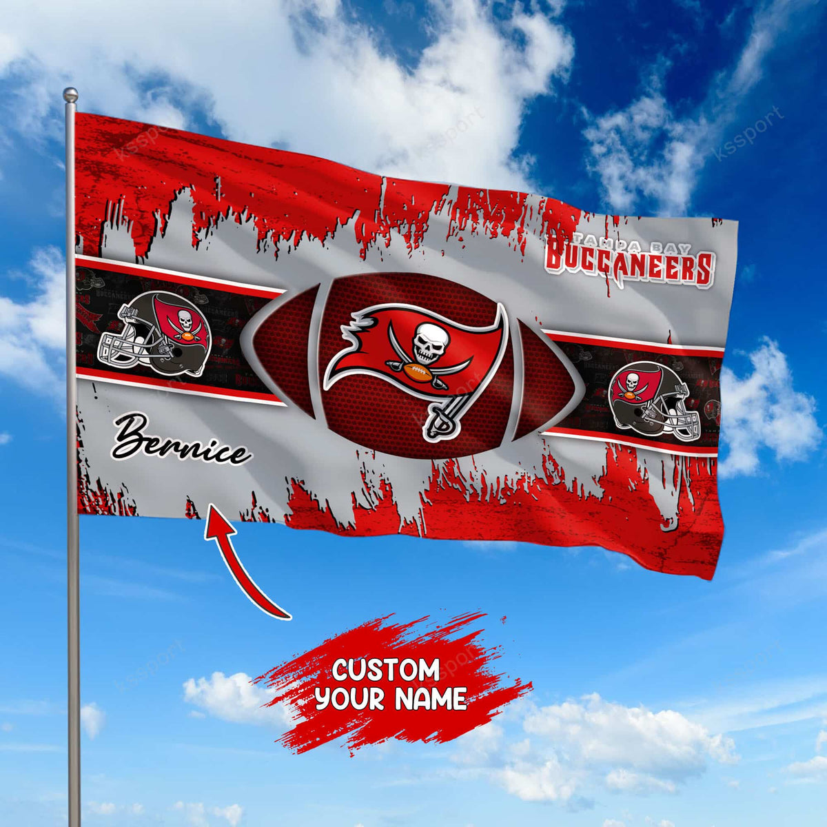 Tampa Bay Buccaneers Personalized Flag 401