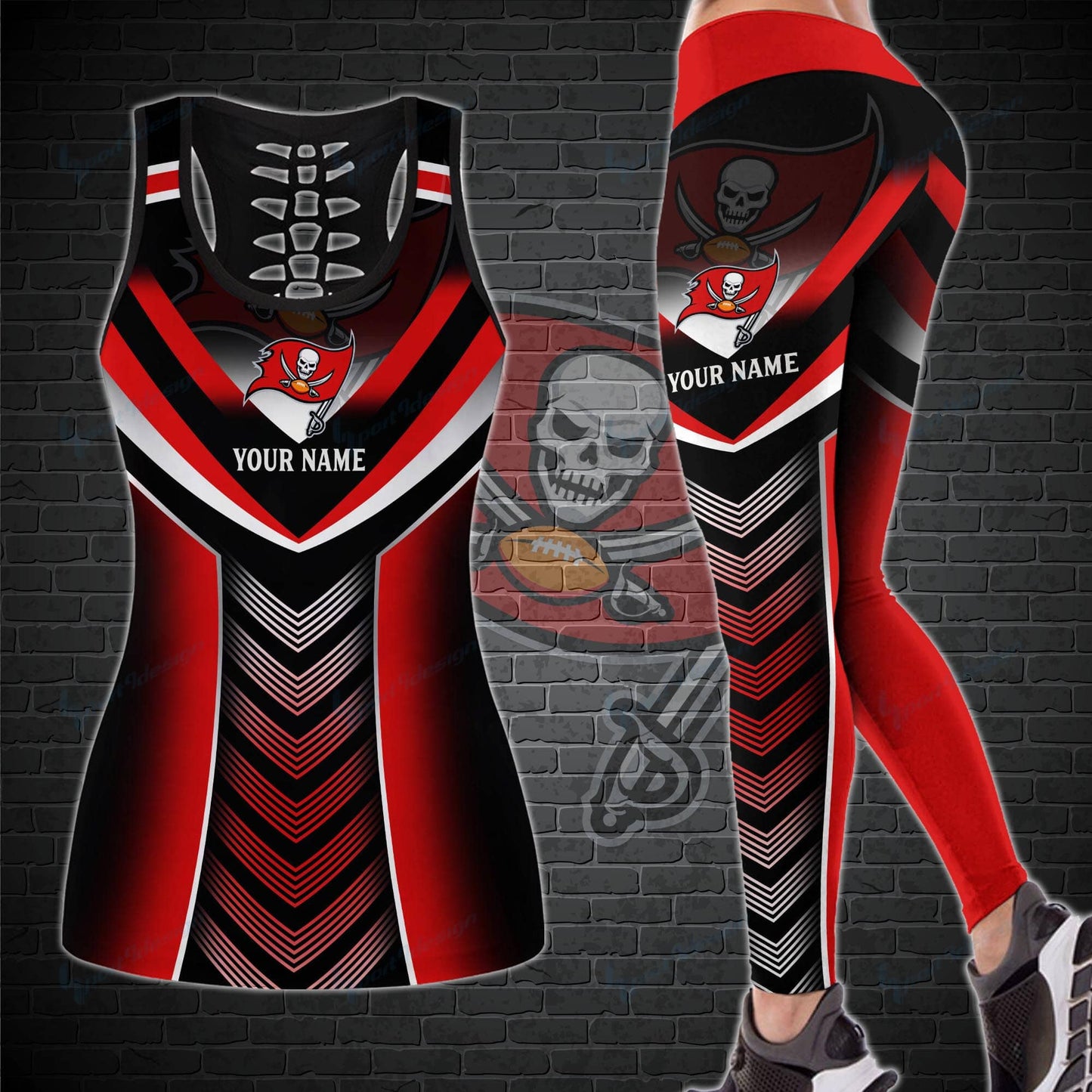 Tampa Bay Buccaneers Personalized Leggings And Tank Top BG29