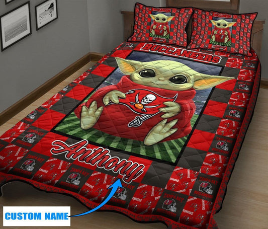 Tampa Bay Buccaneers Personalized Quilt Set BG56