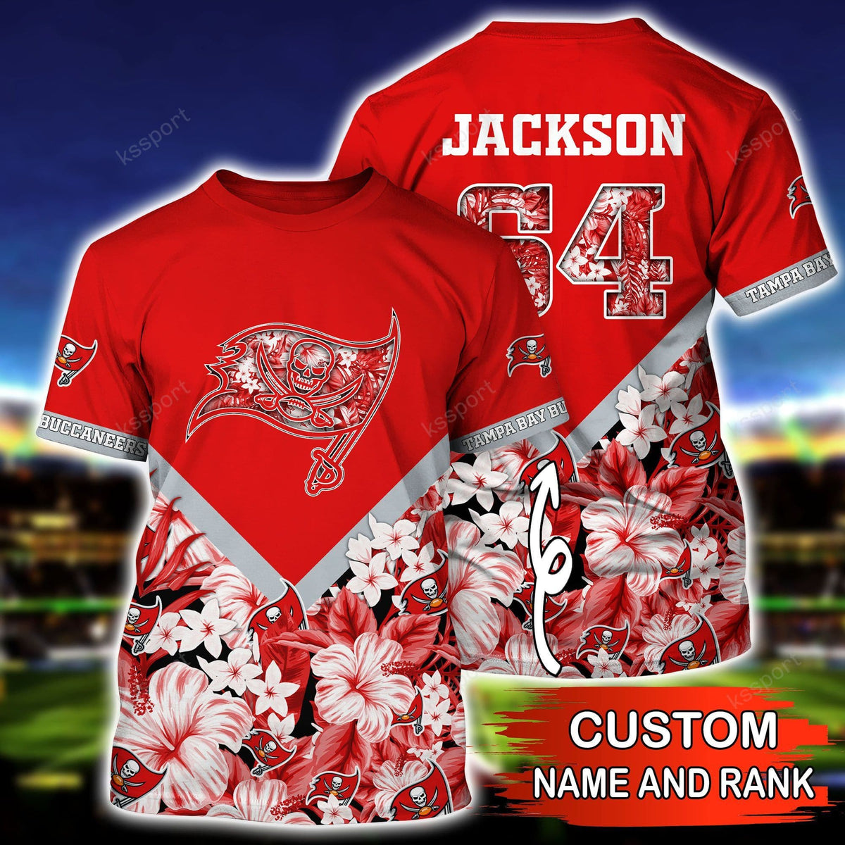 Tampa Bay Buccaneers Personalized Shirt and Shorts BG297