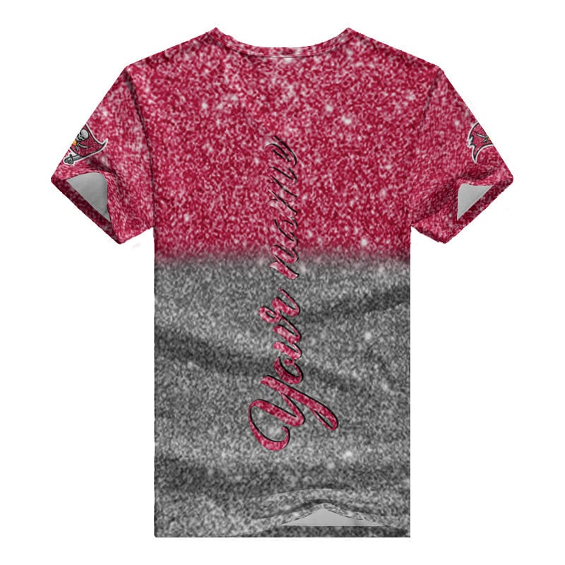 Tampa Bay Buccaneers Personalized Summer V-neck Women T-shirt BG46