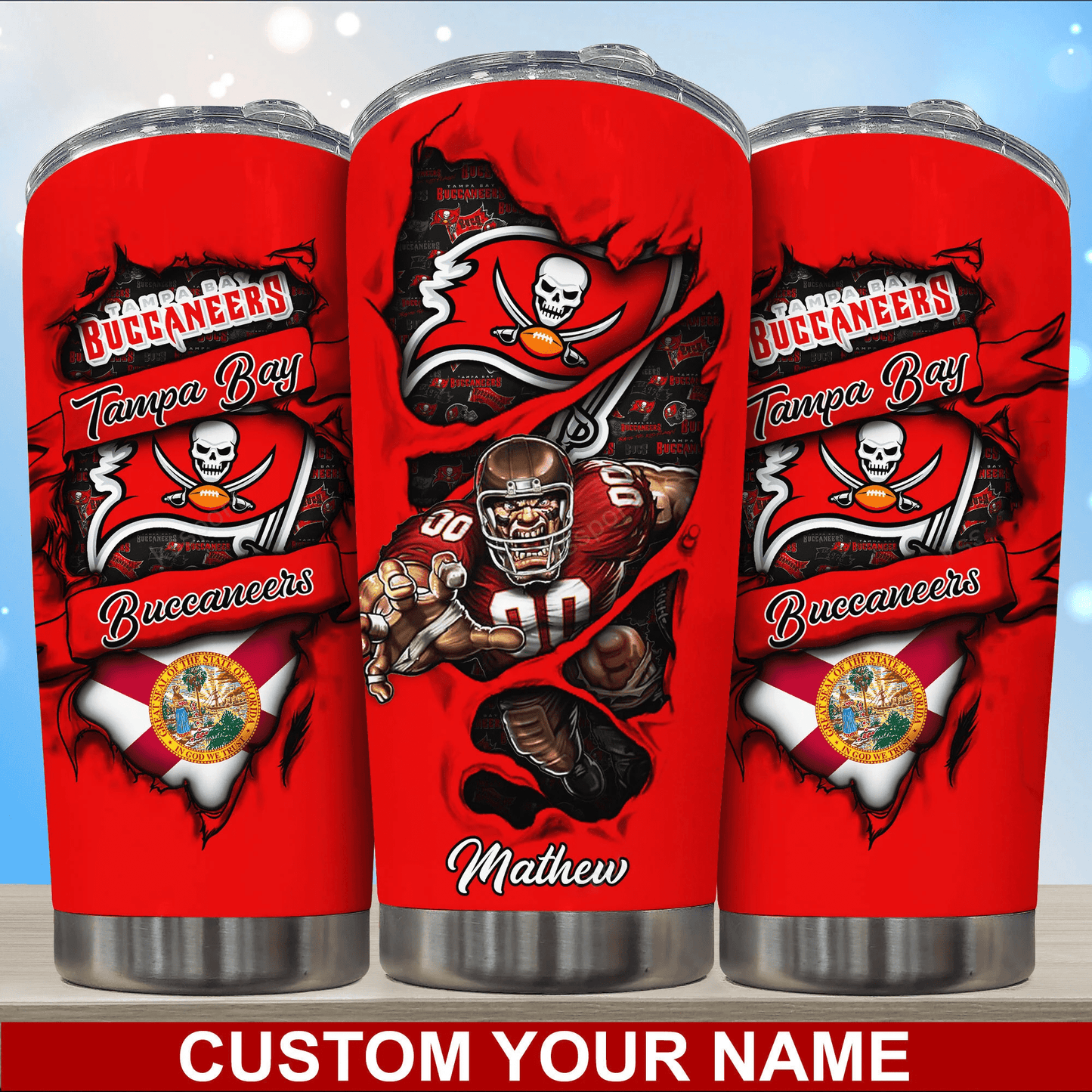 Tampa Bay Buccaneers Personalized Tumbler BG249