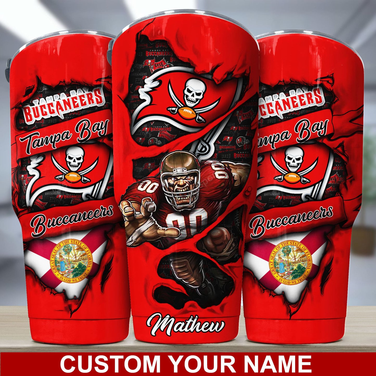 Tampa Bay Buccaneers Personalized Tumbler BG249