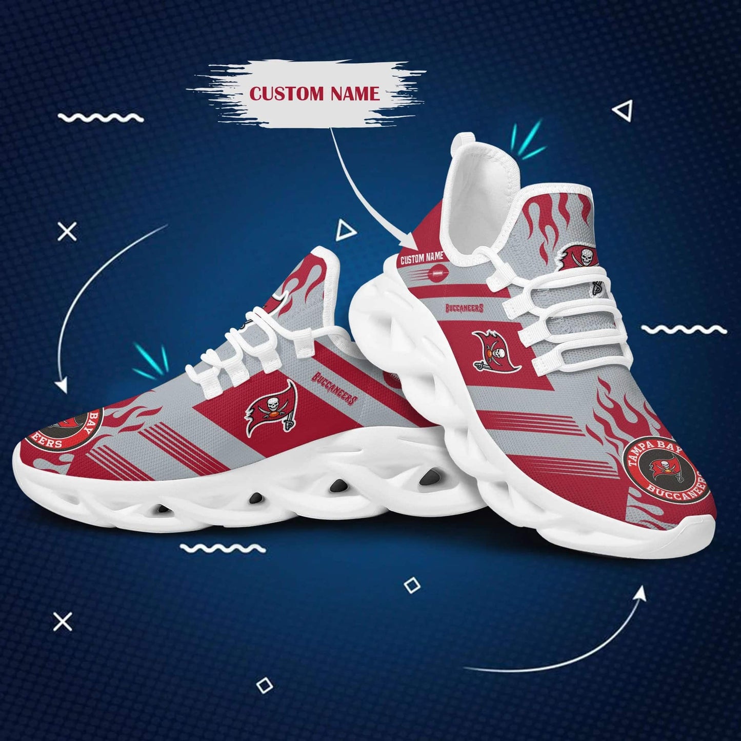 Tampa Bay Buccaneers Personalized Yezy Running Sneakers BB567