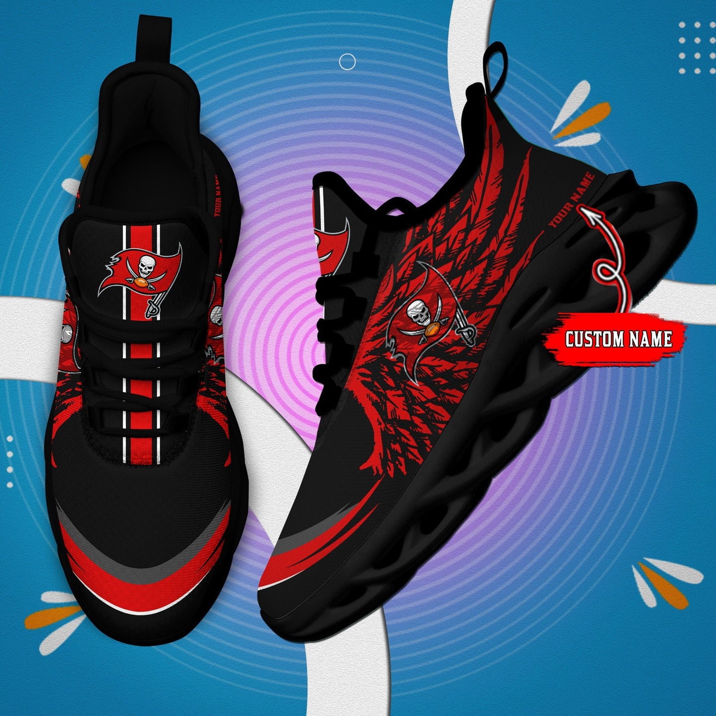 Tampa Bay Buccaneers Personalized Yezy Running Sneakers BB683