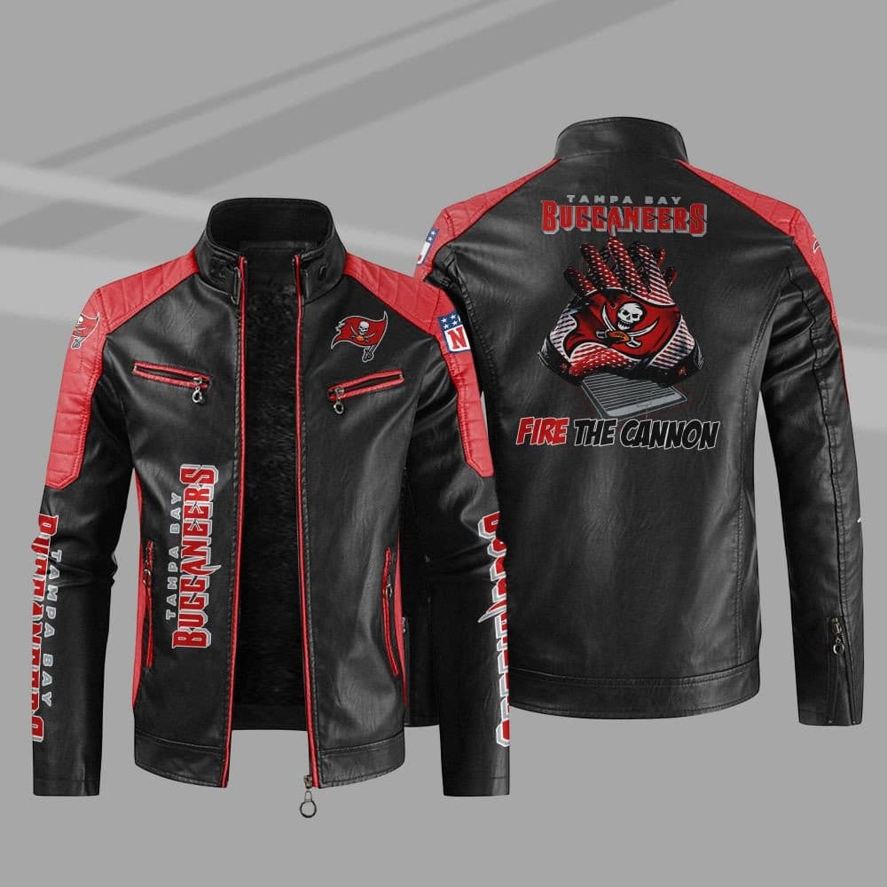 Tampa Bay Buccaneers Stand Collar Leather Jacket BG22