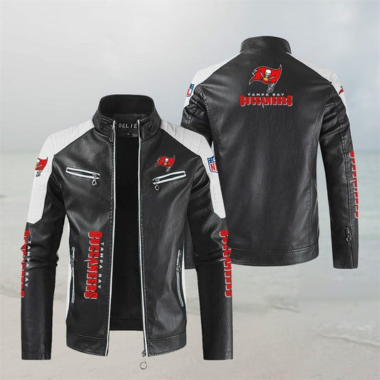Tampa Bay Buccaneers Stand Collar Leather Jacket BG41