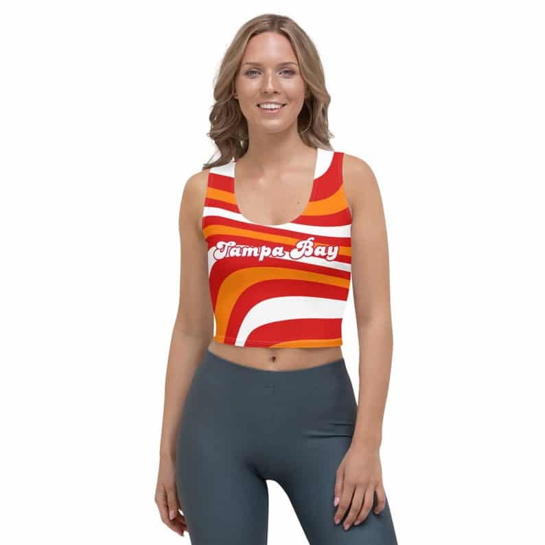 Tampa Bay Buccaneers Swirl Print Crop Top
