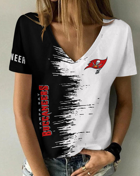 Tampa Bay Buccaneers V-neck Women T-shirt BG12