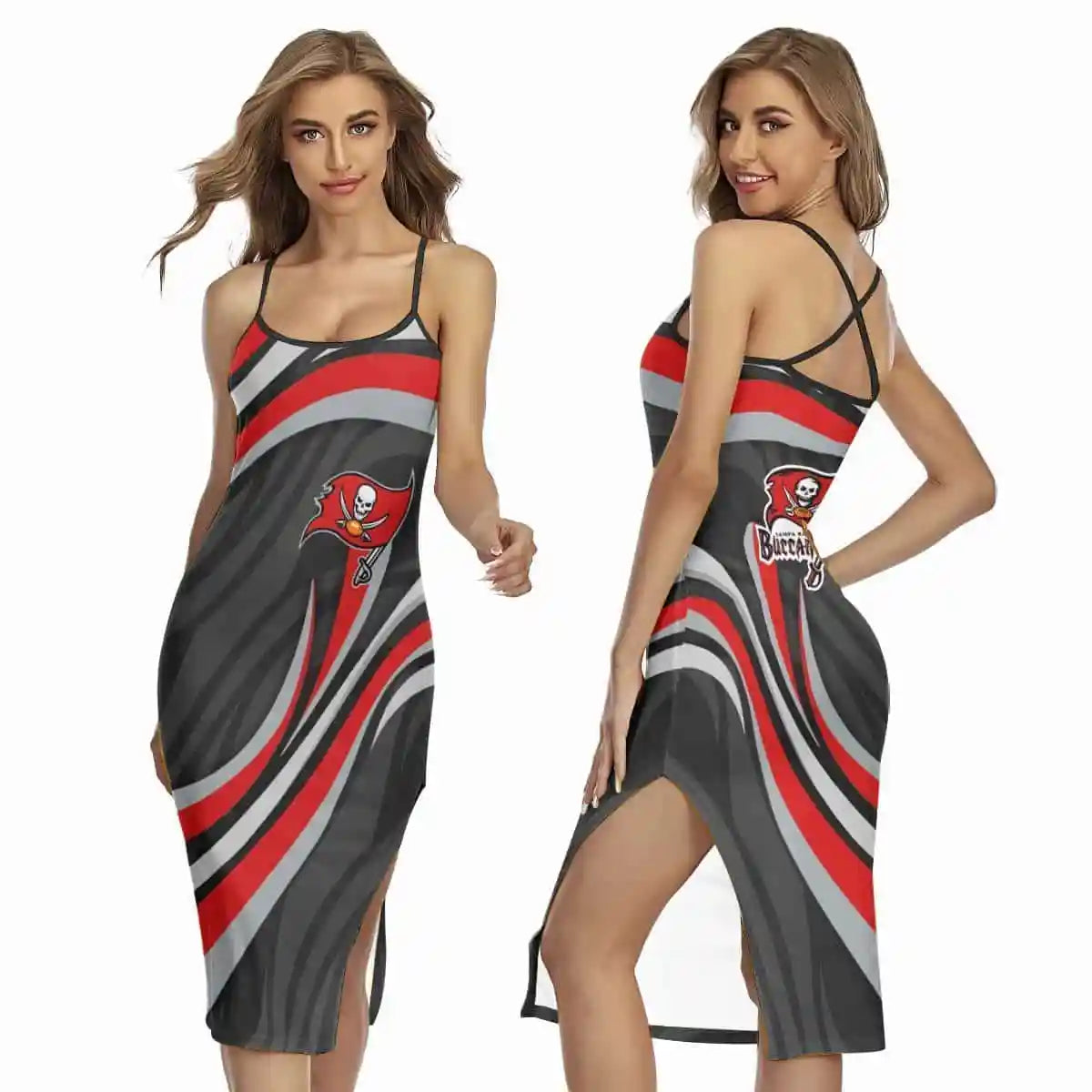 Tampa Bay Buccaneers Women’s Back Cross Cami Dress 13