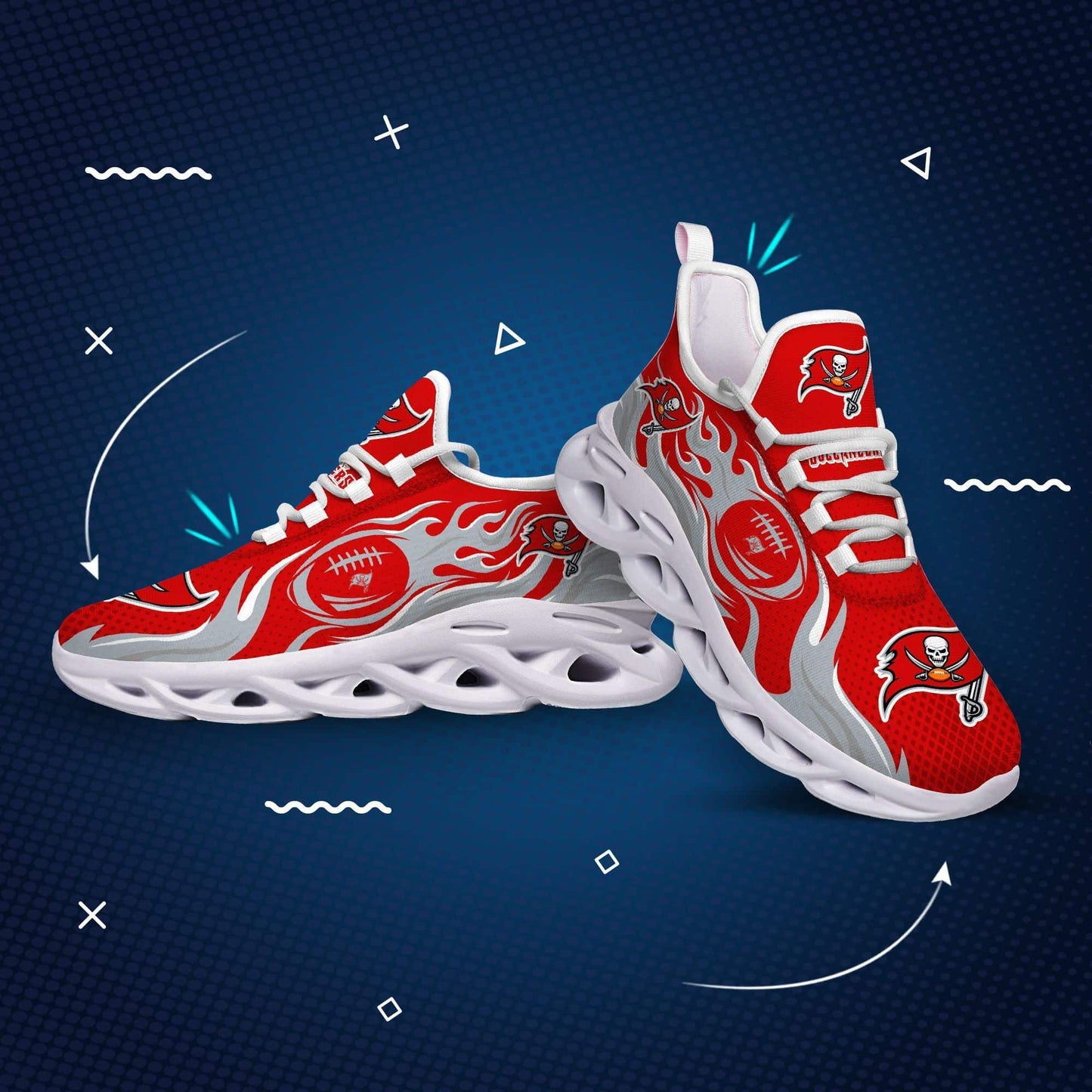 Tampa Bay Buccaneers Yezy Running Sneakers 168